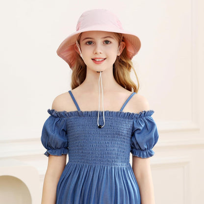 XIAOHAWANG Girls Sun Hat Baby Beach Hats Boys UPF 50+ Kids Summer Protection Cap Toddler Breathable