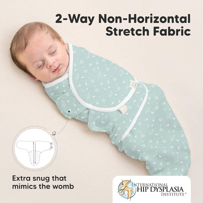 3-Pack Organic Baby Swaddle Sleep Sacks - Swaddles for Newborns, Infant 0-3 Months, Baby Girls