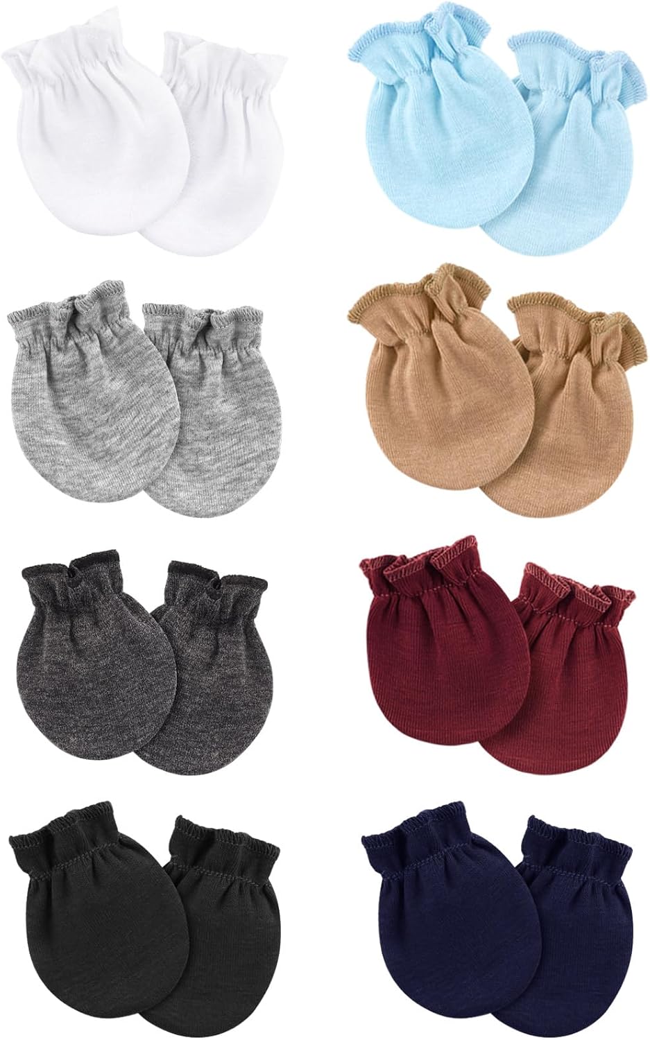Newborn Baby Mittens No Scratch Cotton Elastic Wrist Gloves Infant Toddler Mittens for Baby Boy