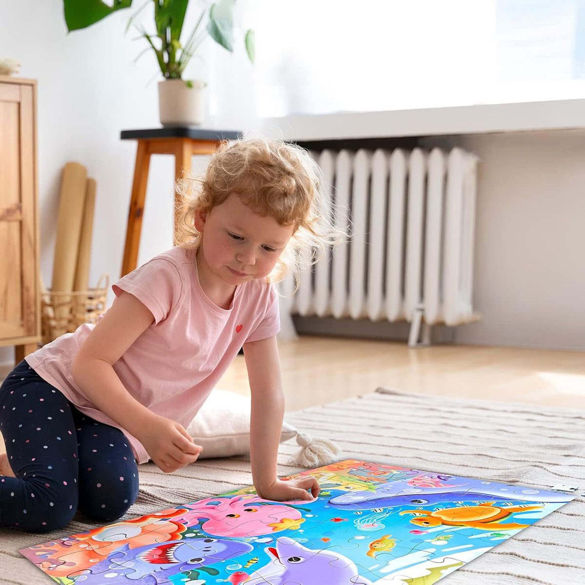 Jumbo Floor Puzzle for Kids Underwater Jigsaw Large Puzzles 48 Piece for Toddler Children Learning