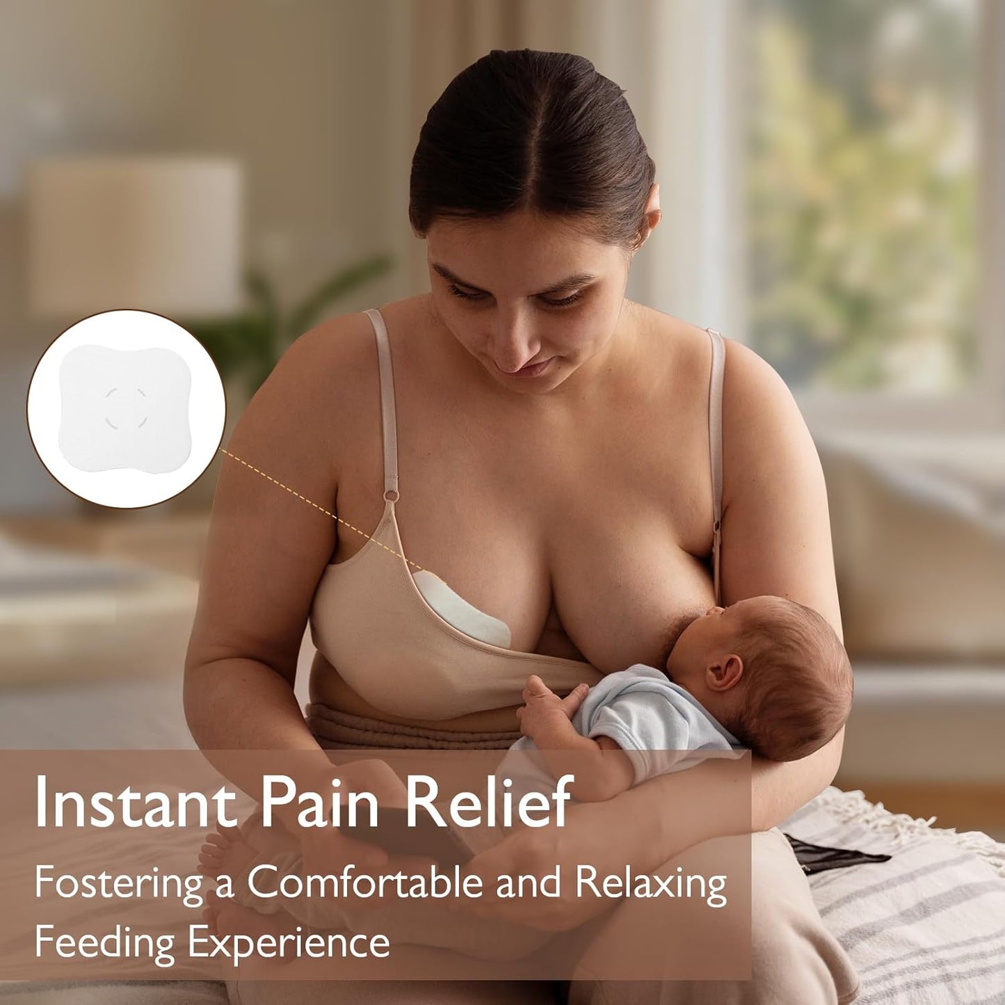 Cooling Nipple Pads for Breastfeeding: Hydrogel Gel Pad Instant Cooling Relief | Promotes Healing