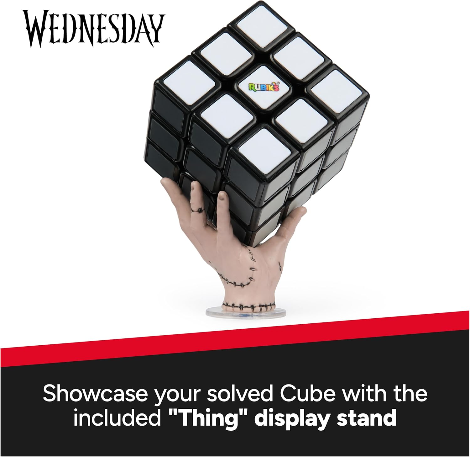 Rubik’s Cube Greyscale Wednesday Cube from The Hit TV Series Wednesday, Problem-Solving Challenging