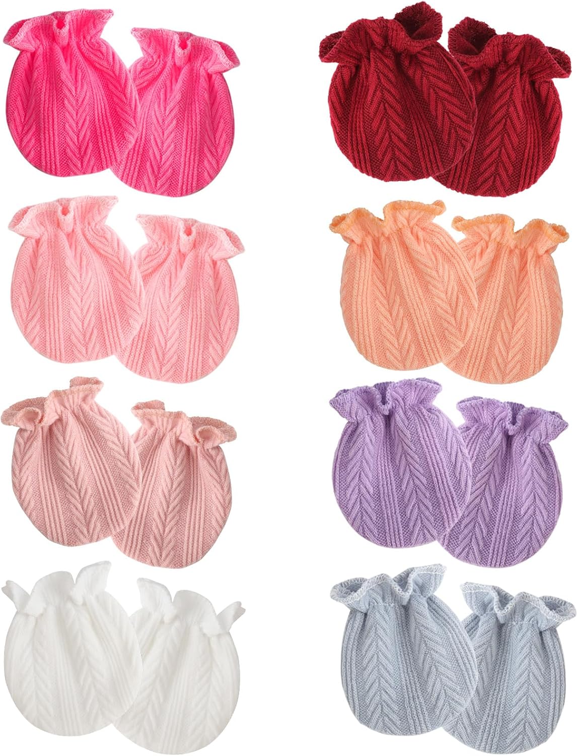 Newborn Baby Mittens No Scratch Cotton Elastic Wrist Gloves Infant Toddler Mittens for Baby Boy