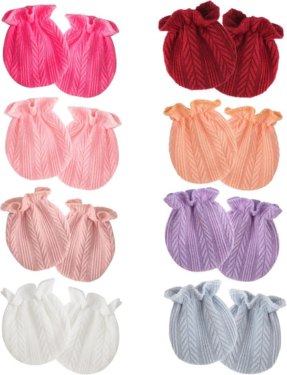 Newborn Baby Mittens No Scratch Cotton Elastic Wrist Gloves Infant Toddler Mittens for Baby Boy