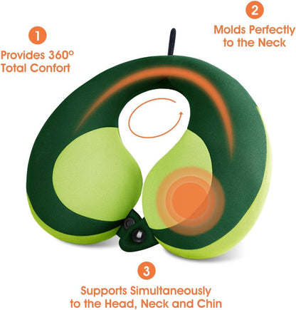 INFANZIA Kids Chin Supporting Travel Neck Pillow, Helps Support Head and Neck, Comfortably Designed