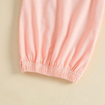 AMAWMW Newborn Baby Girl Little Sister Sleeper Gown Stripe Long Sleeve Nightgown Pajamas Gifts