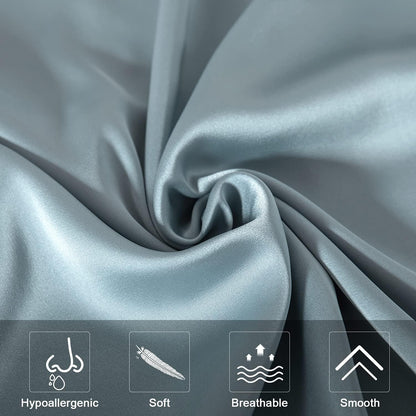 Mulberry Silk Pillowcase for Hair and Skin,Standard Size Cooling Silk Pillow Case with Hidden