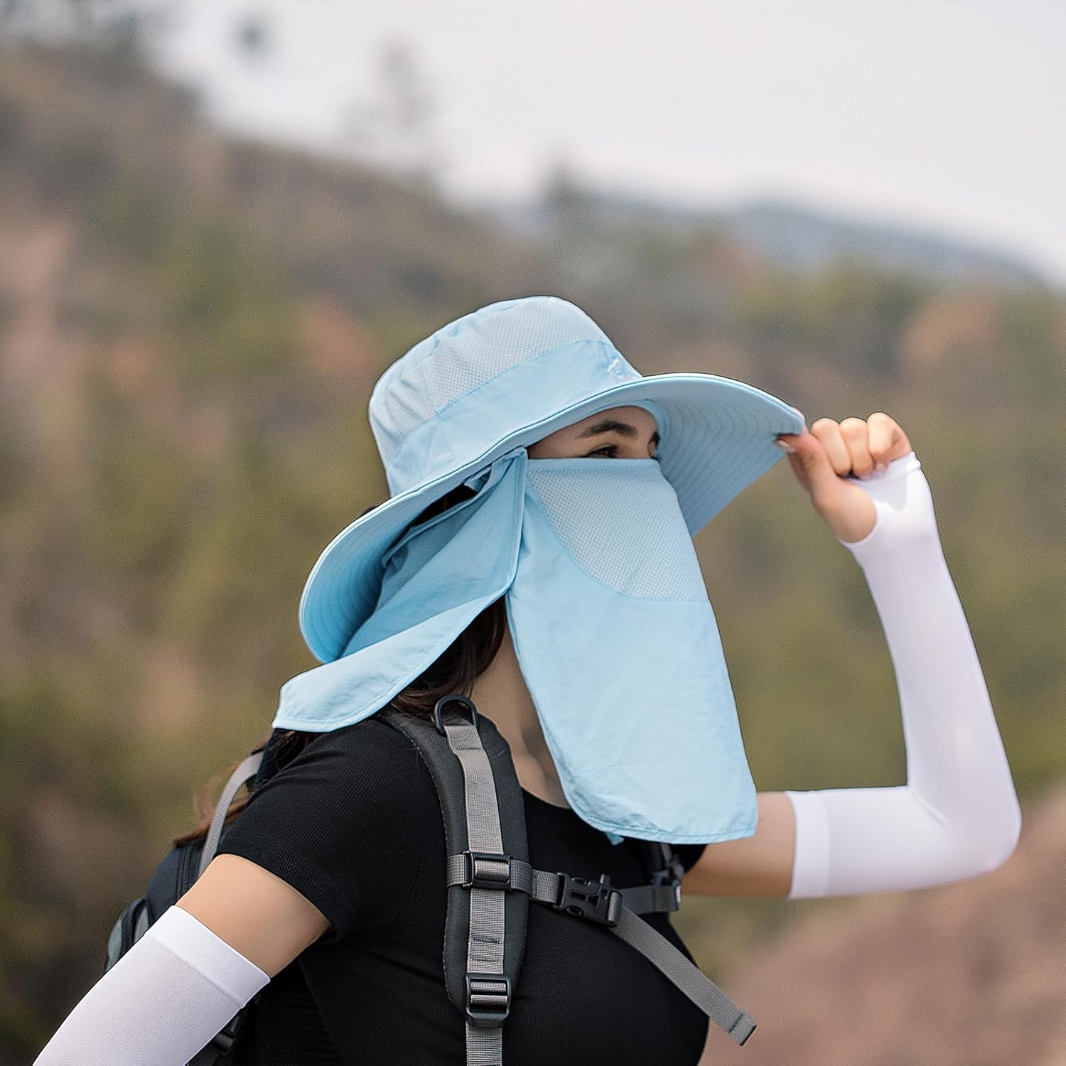 Sun Hats for Men Women Fishing Hat UPF 50+ Breathable Wide Brim Summer UV Protection Hat
