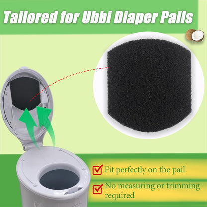 Diaper Pail Deodorizers Odor Eliminator Activated Charcoal Filter Refills Compatible with Ubbi