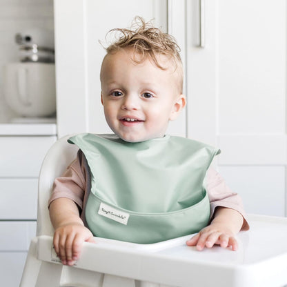 Tiny Twinkle Mess Proof Baby Bibs for Eating - Waterproof, Wipeable Bibs - Toddler Bibs - Travel