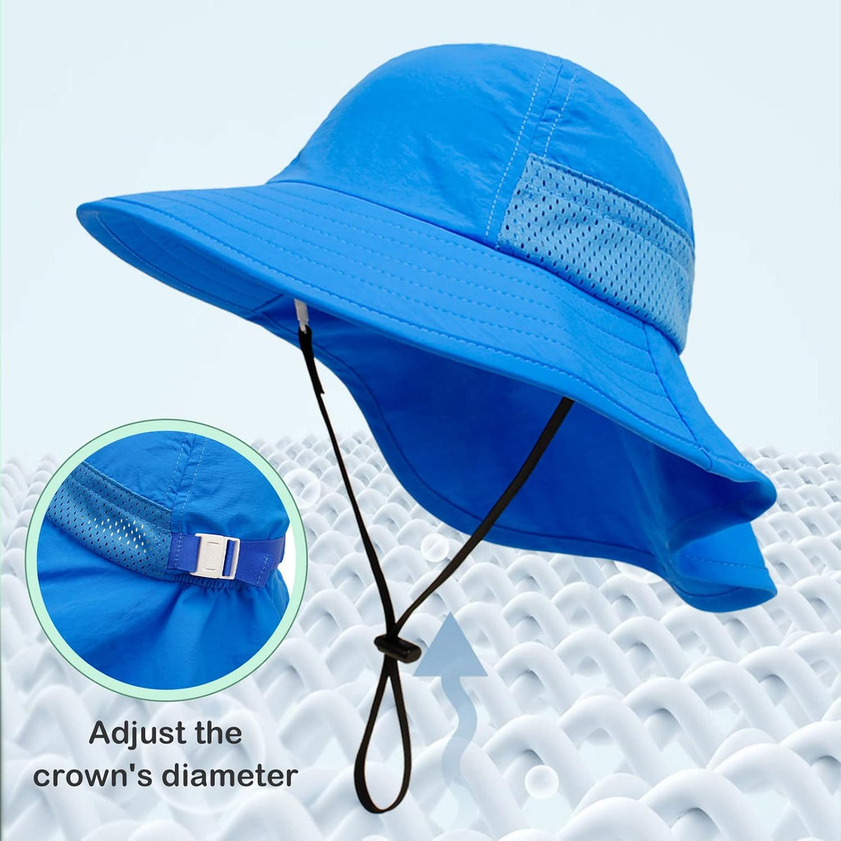 XIAOHAWANG Girls Sun Hat Baby Beach Hats Boys UPF 50+ Kids Summer Protection Cap Toddler Breathable