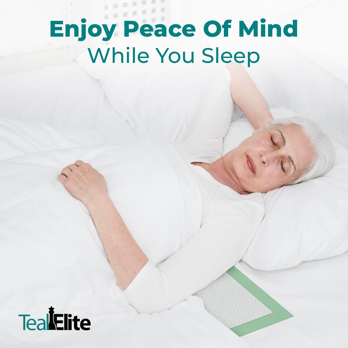Teal Elite Chucks Pads Disposable Adult 36 x 36, 50 Count - Extra Large Bed Pads Disposable Adult