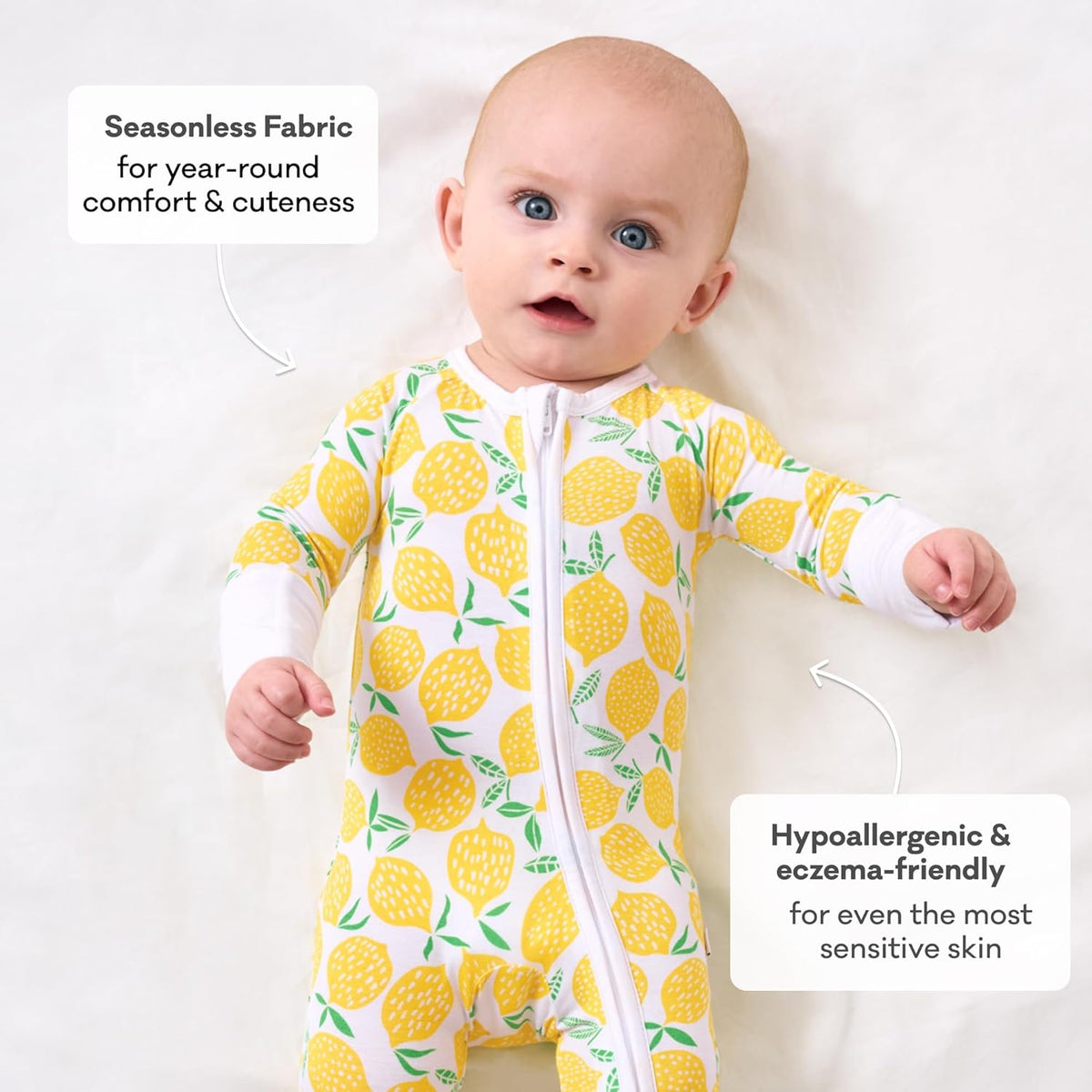 Little Sleepies Pajamas for Baby Boys & Girls, Viscose from Bamboo Baby Pajamas, Preemie & Newborn