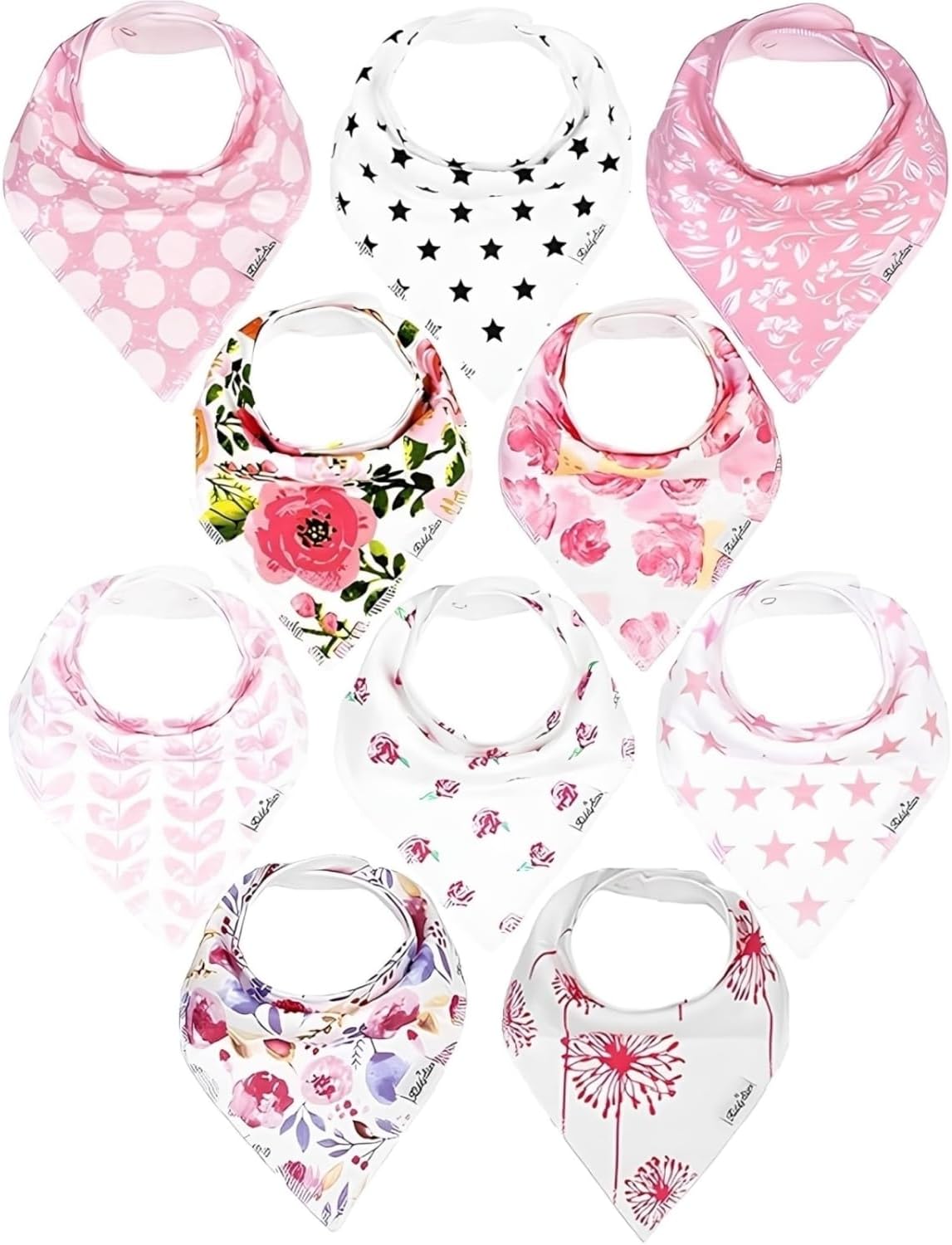 Organic Cotton Baby Bibs – Soft Teething & Drool Bib for Newborns & Toddlers – Hypoallergenic