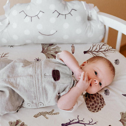 Gllquen Baby Bassinet Sheets 4 Pack, Breathable Cozy Fitted Mattress Sheet, Elastic Travel Crib