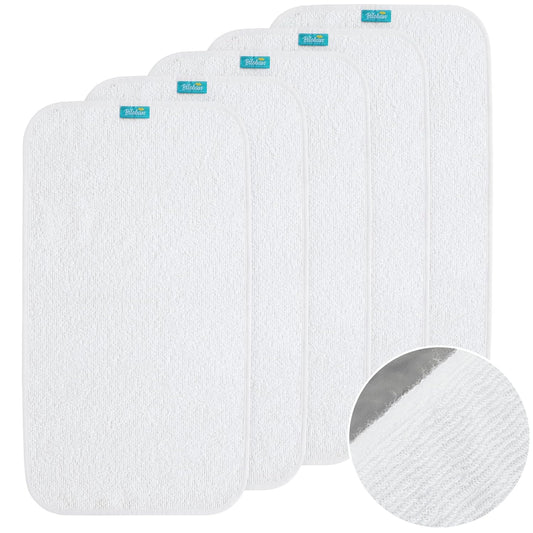 Changing Pad Liner 5 Count, Waterproof Larger Changing Pad Cover 28" X 15", Cotton Terry, Absorbent