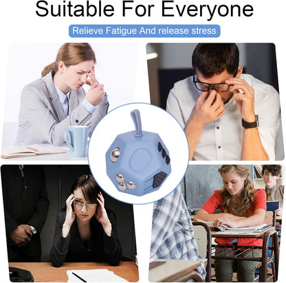 Small Fidget Toys,12 Sided Fidget Toys,Mini Cube Toys Relief Stress,Autism and Anxiety Depression