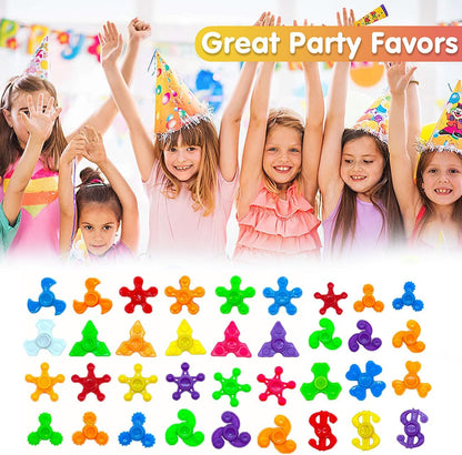 50 Pack Mini Fidget Spinner Toys,Stress Relief Sensory Toys,Birthday Gifts Party Favors for Kids