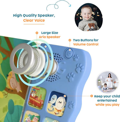 GO GO 9 Creative Animal Nursery Rhymes: Interactive Book for 1 Year Old, Sound Books for Toddlers
