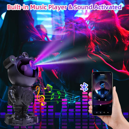 Star Projector Astronaut Galaxy Projector - Bluetooth Speaker, White Noise,Moon Nebula Night Light