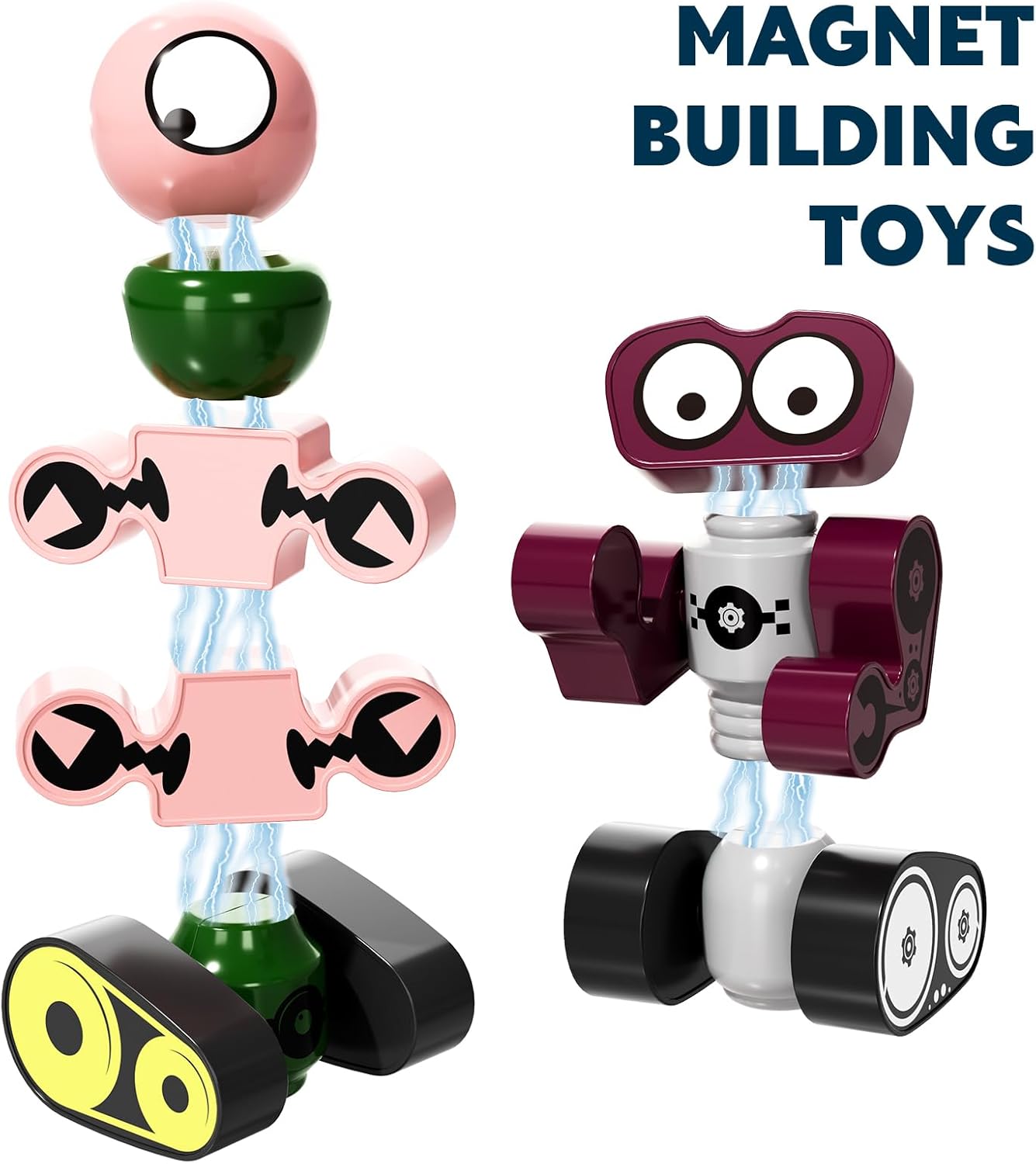 TEMI Magnets Robot Toy for 3 4 5 6 7 Year Old Boys - Transform Toys Planet Magnet Building Toys