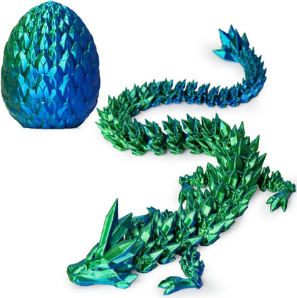 3D prited dragon ,3D Printed Dragon in Egg, Crystal Dragon Fidget Toy for Adult, Home Office Decor