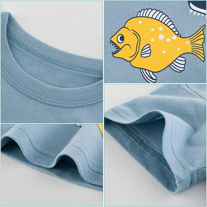 Boys' 4-Pack Excavator Short Sleeve Crewneck T-Shirts Top Tee Size 2-7 Years Toddler Boys' Value