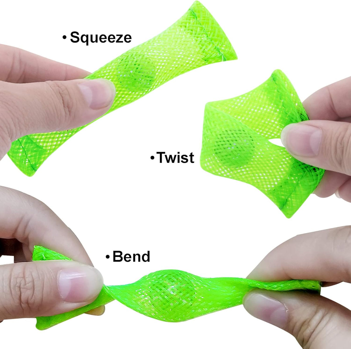 Fidget Toys, Mesh Tube with Marble Fidget Toy for Children and Adults with ADHD ADD OCD Autism