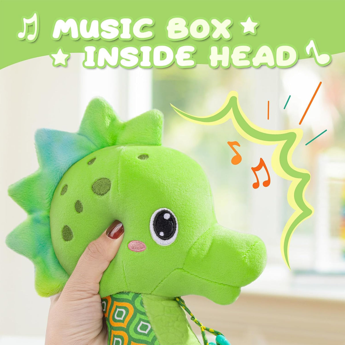 Baby Toys 0 to 12 Months, Musical Stuffed Animal Activity Soft Toys with Multi-Sensory Crinkle