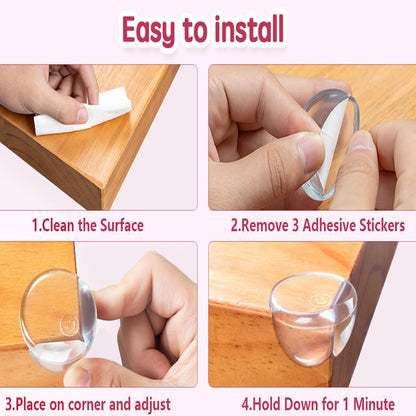 8 Pack Corner Protector Baby, Table Corners, Clear Table Protectors for Furniture, Round Corner