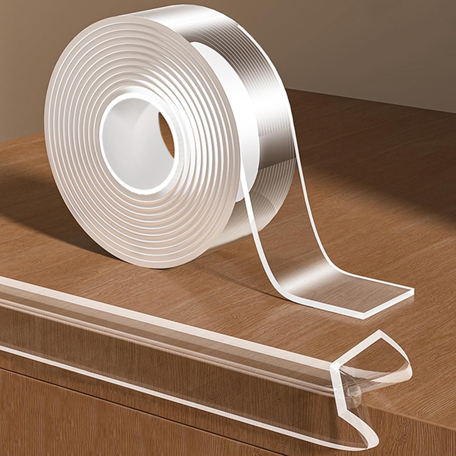 1.18 in x 9.84 FT,Clear Edge Protector Strip Sharp Edge Wrap Cover Tape, Self Adhesive Protective