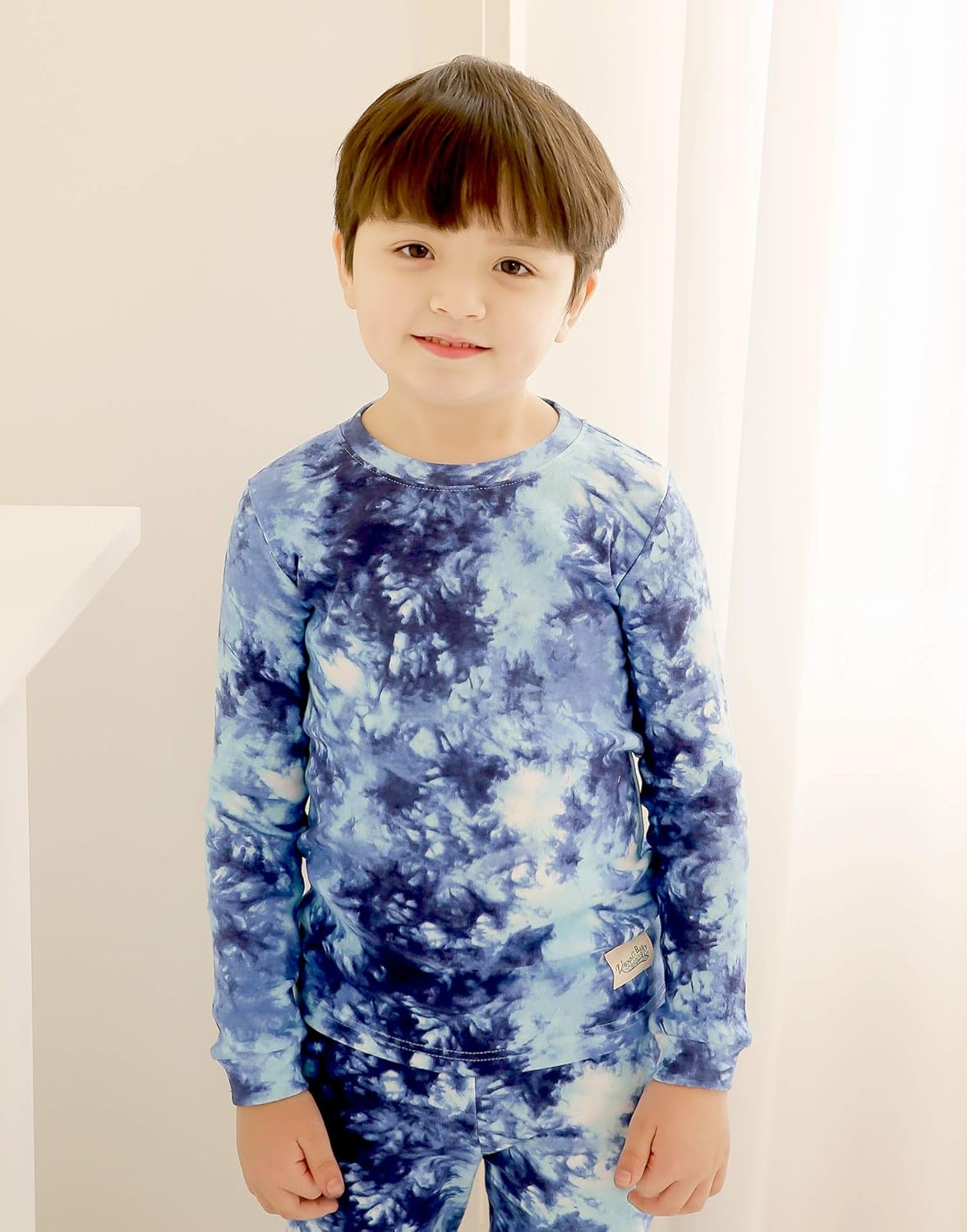 VAENAIT BABY 12M-12Y Toddler Kids Boys Girls 100% Cotton Marbling Tiedye Sung Fit Sleepwear Pajamas