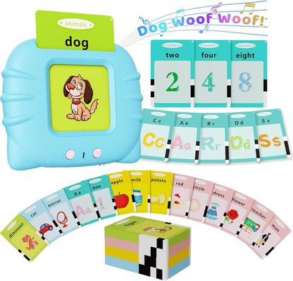 Toddler Toys Talking Flash Cards for 1 2 3 4 5 6 Year Old Boys and Girls, Autism Sensory Toys for