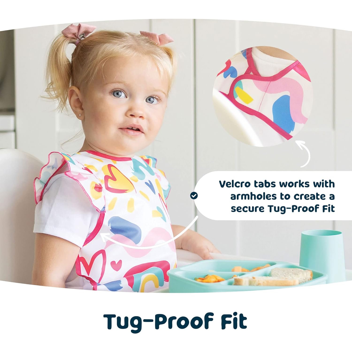 Tiny Twinkle Mess Proof Baby Bib - Waterproof & Lightweight Baby-Led Weaning Apron | 100% Recycled