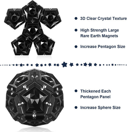 Magnetic Fidget Sphere Stress Relief Toys for Adults Kids, Anxiety Sensory Fidget Toys with Strong