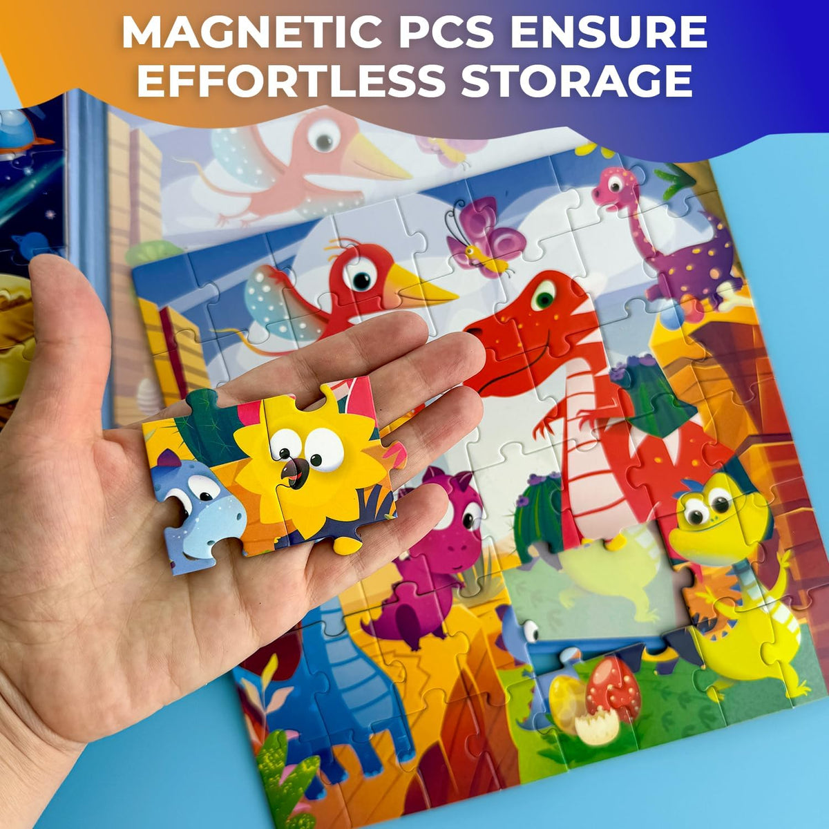 QUOKKA Magnetic Puzzles for Toddlers 4-6 - 2x48 Travel Puzzle Games for Kids Ages 3-5 Years Old