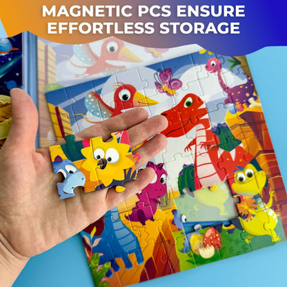 QUOKKA Magnetic Puzzles for Toddlers 4-6 - 2x48 Travel Puzzle Games for Kids Ages 3-5 Years Old
