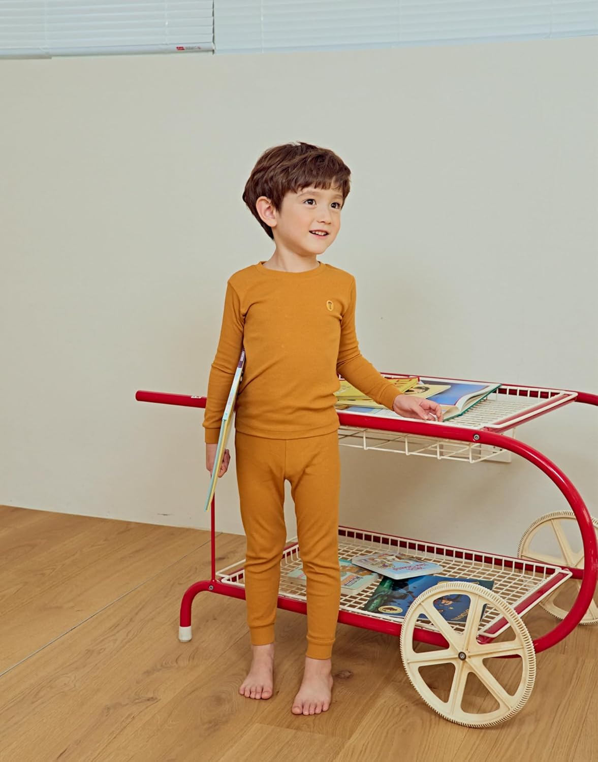 moimoln Pajamas Set 6M-5Y Solid Ribbed Unisex Baby & Toddler, Soft Viscose, Snug-Fit, Everyday