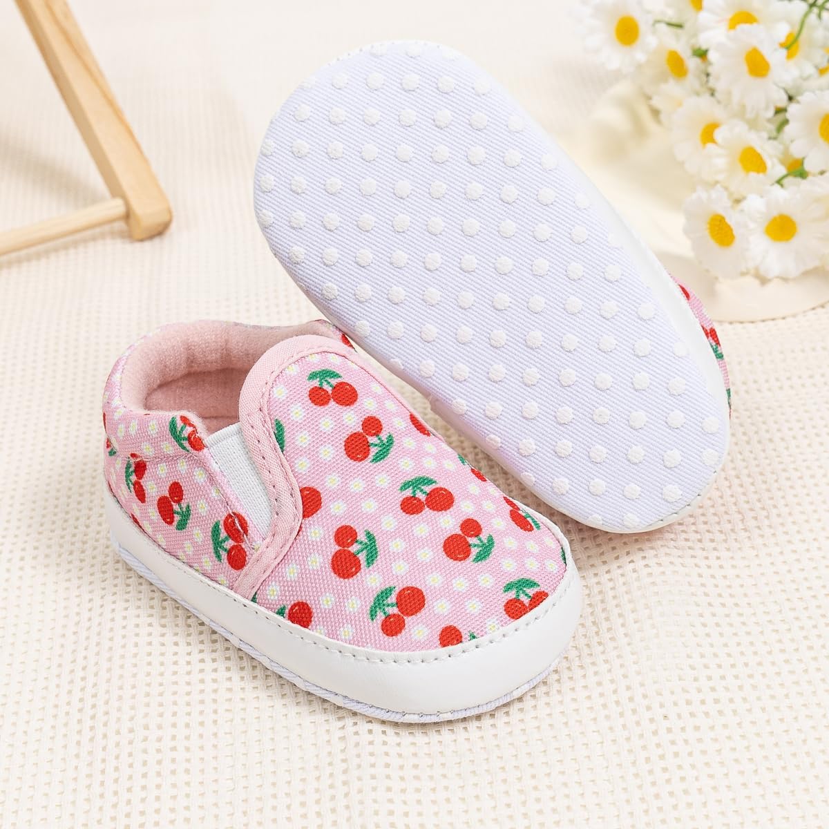 Morbido Infant Baby Boys Girls Canvas Sneaker Toddler Slip On Anti Skid Newborn First Walkers Candy