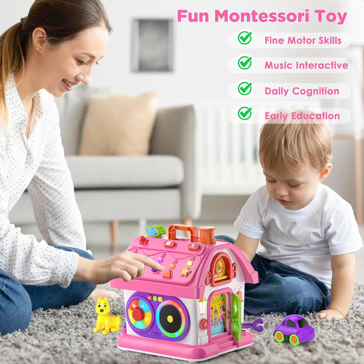 Musical Montessori Toys for 1 Year Old Girl Gifts, First Birthday Gifts for 1 Year Old Girl
