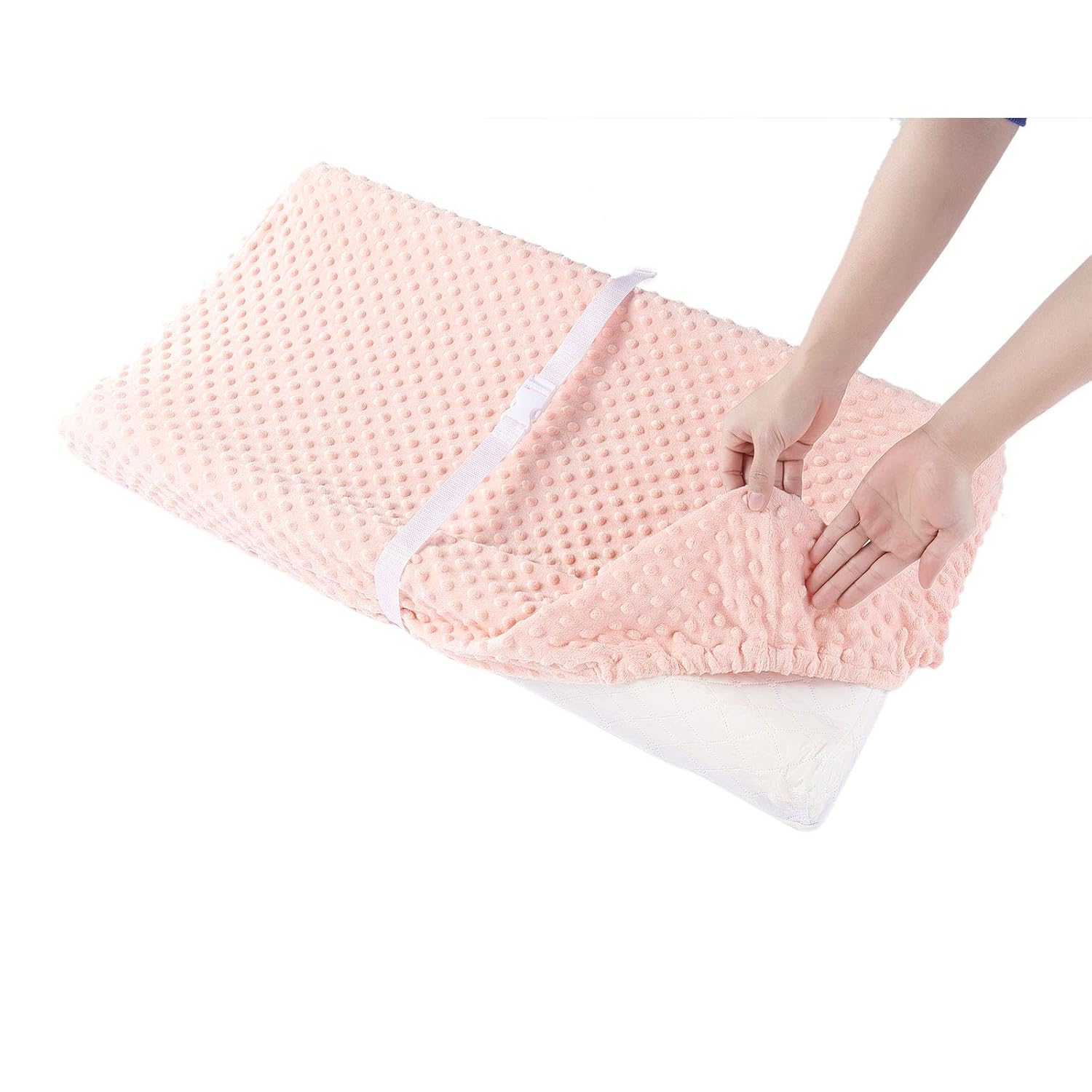 Baby Changing Pad Cover, Super Soft Minky Dot Diaper Changing Table Covers for Baby Girls and Boys