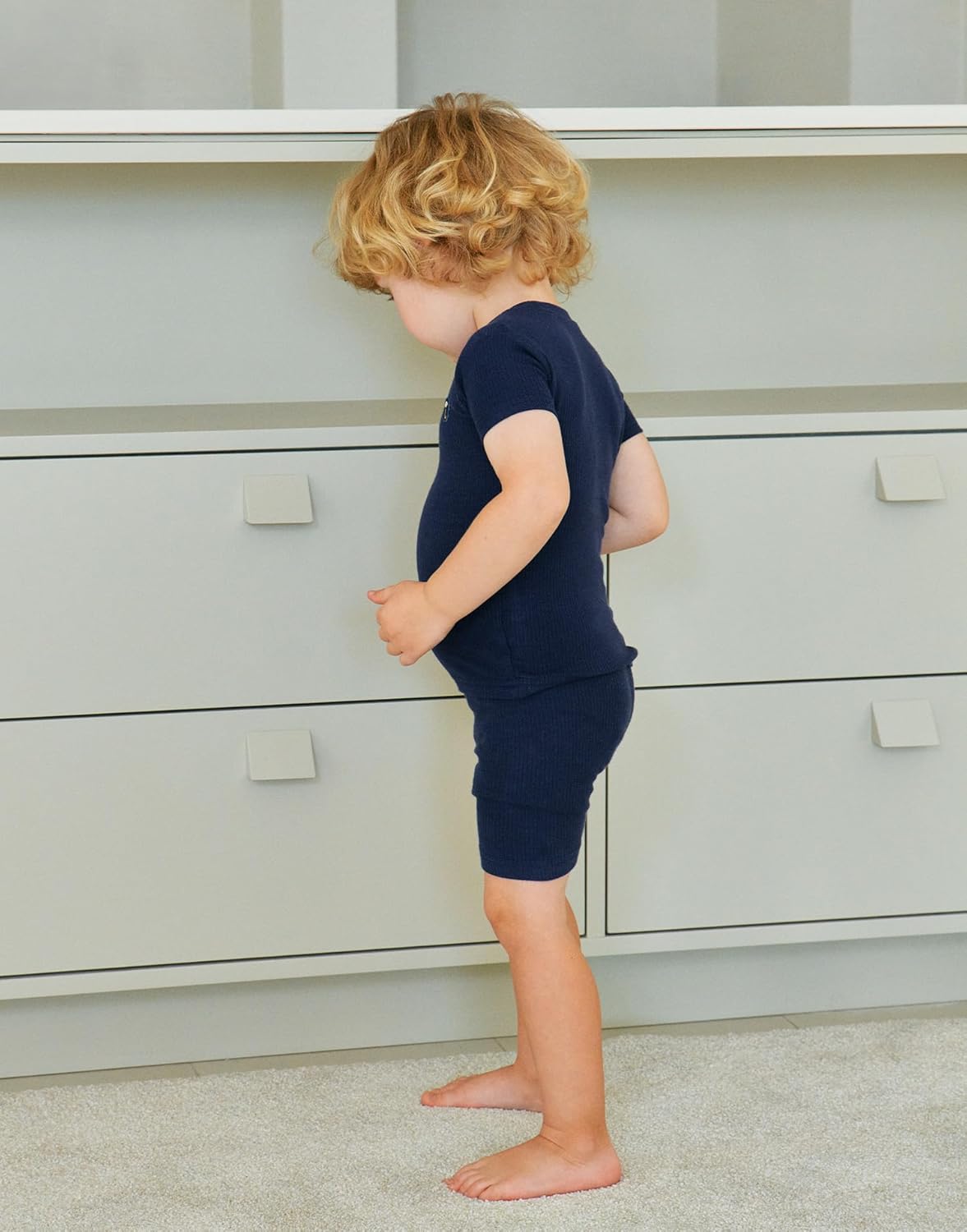moimoln Pajamas Set 6M-5Y Solid Ribbed Unisex Baby & Toddler, Soft Viscose, Snug-Fit, Everyday