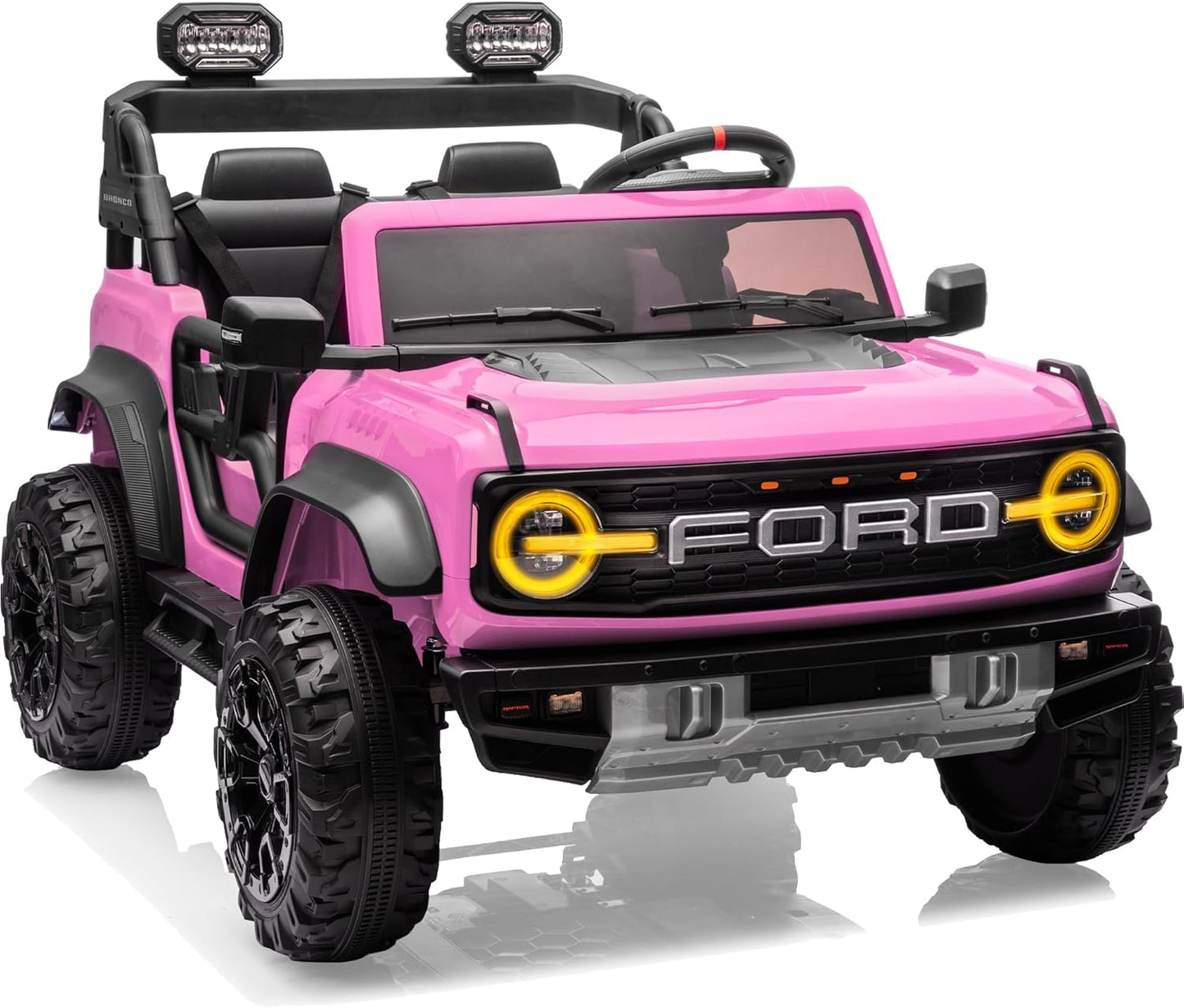 24V Ride on Toys for Big Kids, Licensed Ford Bronco Raptor 2 Seater Ride on Cars with Remote
