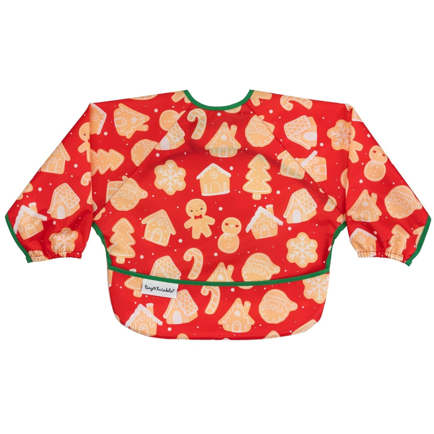 Tiny Twinkle Mess Proof Baby Bib,Waterproof Smock Baby Bib for Eating,Machine Washable Long Sleeve