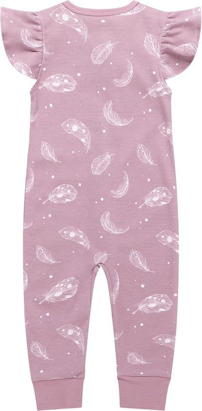 Owlivia Baby Boy Romper, Unisex Short-sleeve Summer Outfit, 100% Organic Cotton Girl One-Piece