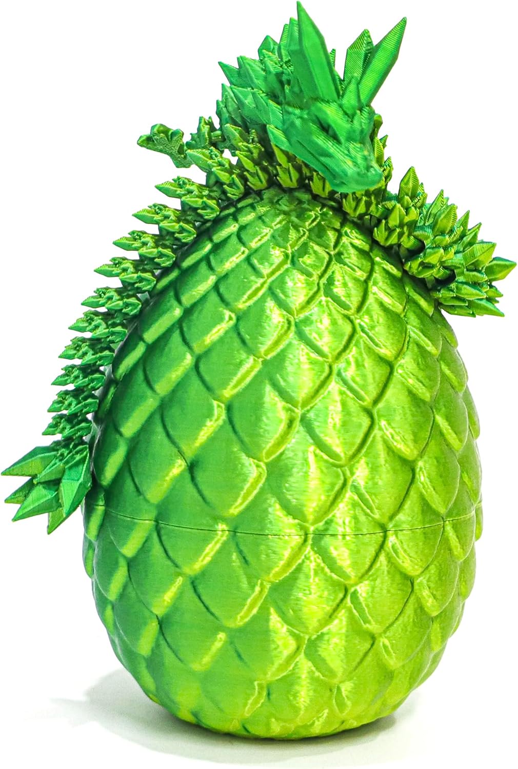 Dragon Egg - 3D Printed Egg with Flexible Pearly Sheen Dragon Inside, 3D Printed Surprise Gift