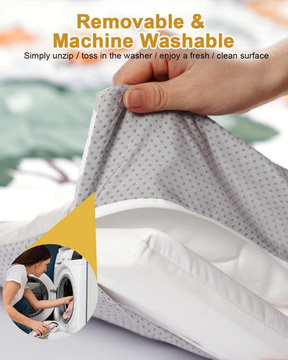 Premium Foam Baby Play Mat 71" x 59" – Removable & Machine Washable Cover, Extra Thick Padding