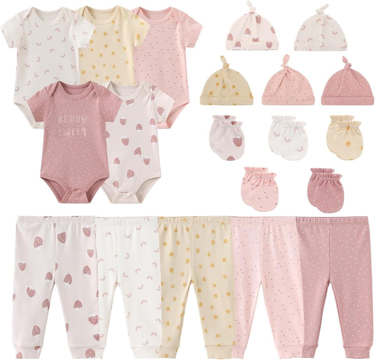 Unisex Baby Boy Girl Bodysuits Sets 20 Pack Cotton Casual New Born Clothes Comfort Infant Outfit
