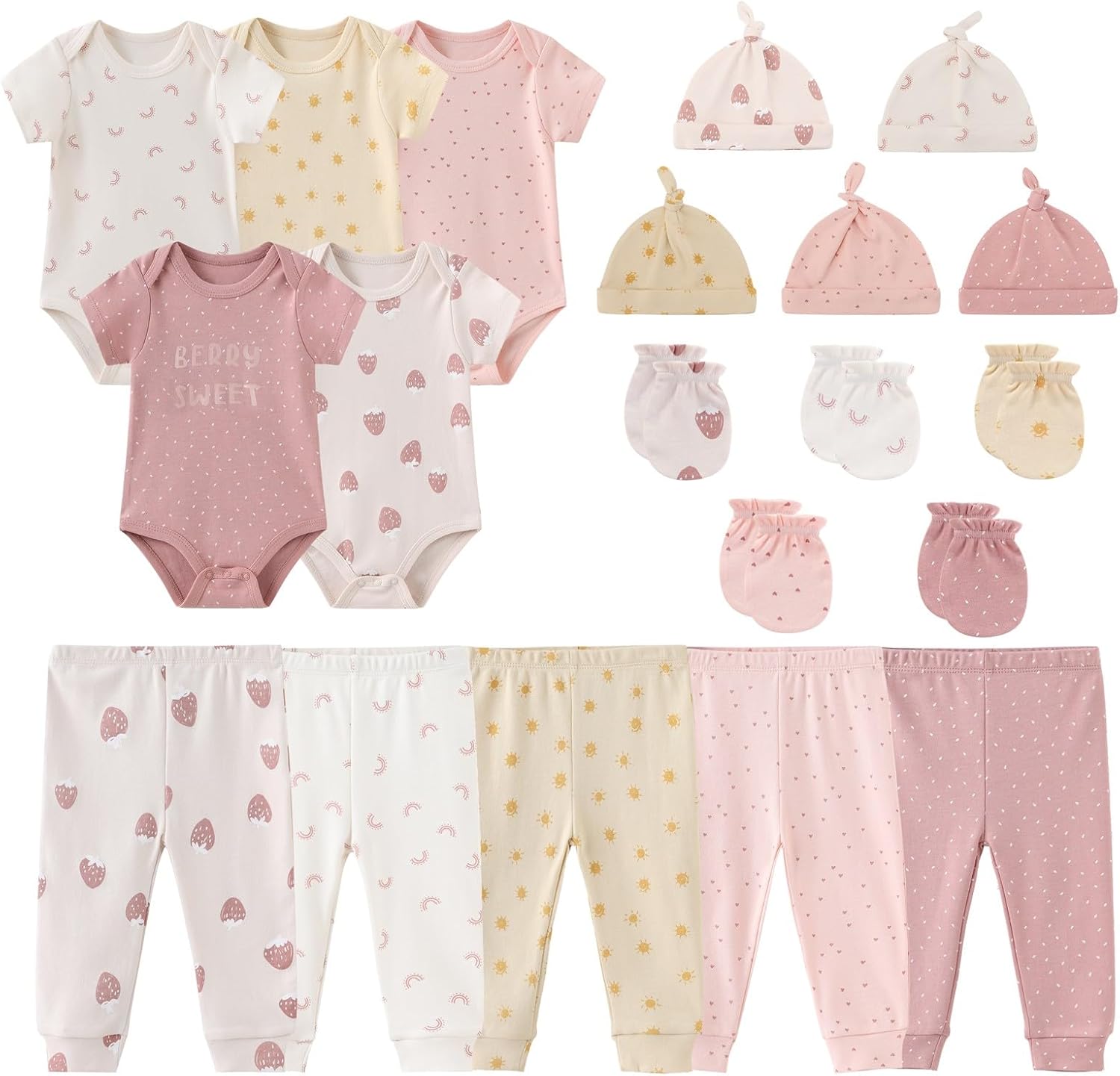 Unisex Baby Boy Girl Bodysuits Sets 20 Pack Cotton Casual New Born Clothes Comfort Infant Outfit