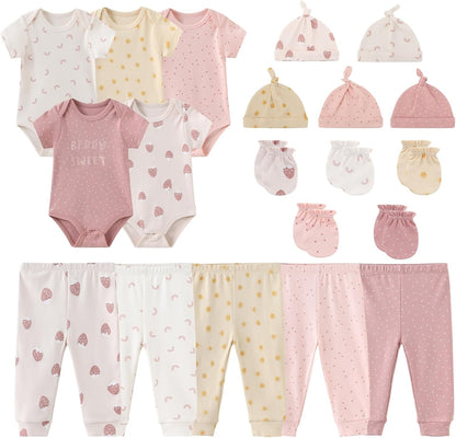 Unisex Baby Boy Girl Bodysuits Sets 20 Pack Cotton Casual New Born Clothes Comfort Infant Outfit